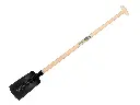 Kabelschop ATLAS 16 cm 3/4 zwart, recht met ATLAS schopsteel 110 cm, FSC 100%