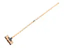 Terrasbezem - Schrobbezem SOLIDE union 20 cm, met stokhouder en IKAPE steel 130 x 2,4 cm