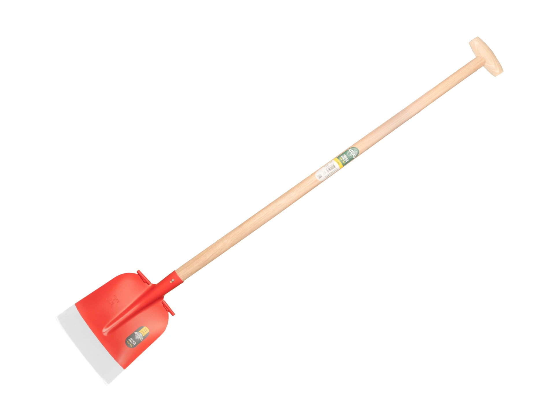 Betonschop ATLAS DIAMANT 1/2 0 rood, extra gehard, RONDE OPSTAP, Blijhamsteel 110 cm extra dubbel gebogen