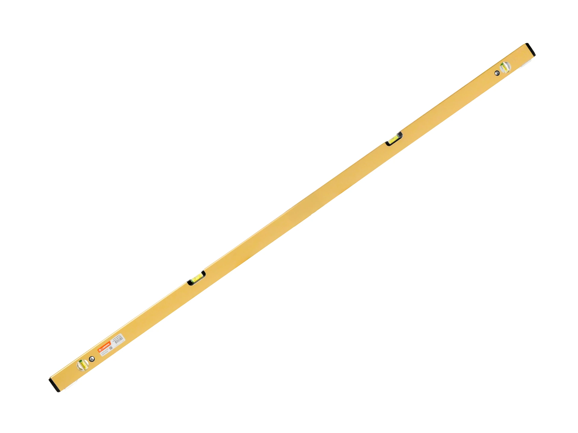 Waterpas LABORA Gold 150 cm, dikwandig aluminium, met 4 libellen en stelvoetjes