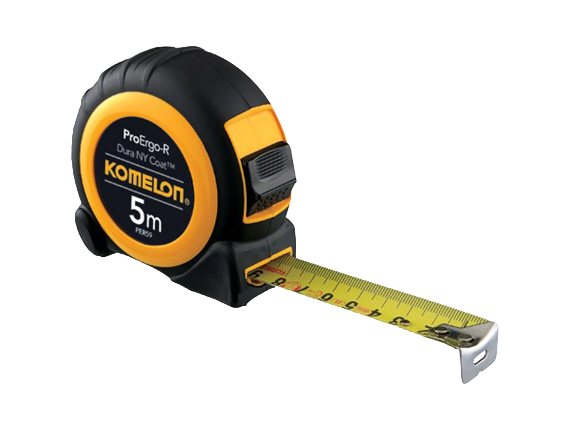 Komelon rolbandmaat Pro Ergo-R 5 meter x 19 mm, met ABS - rubber kast
