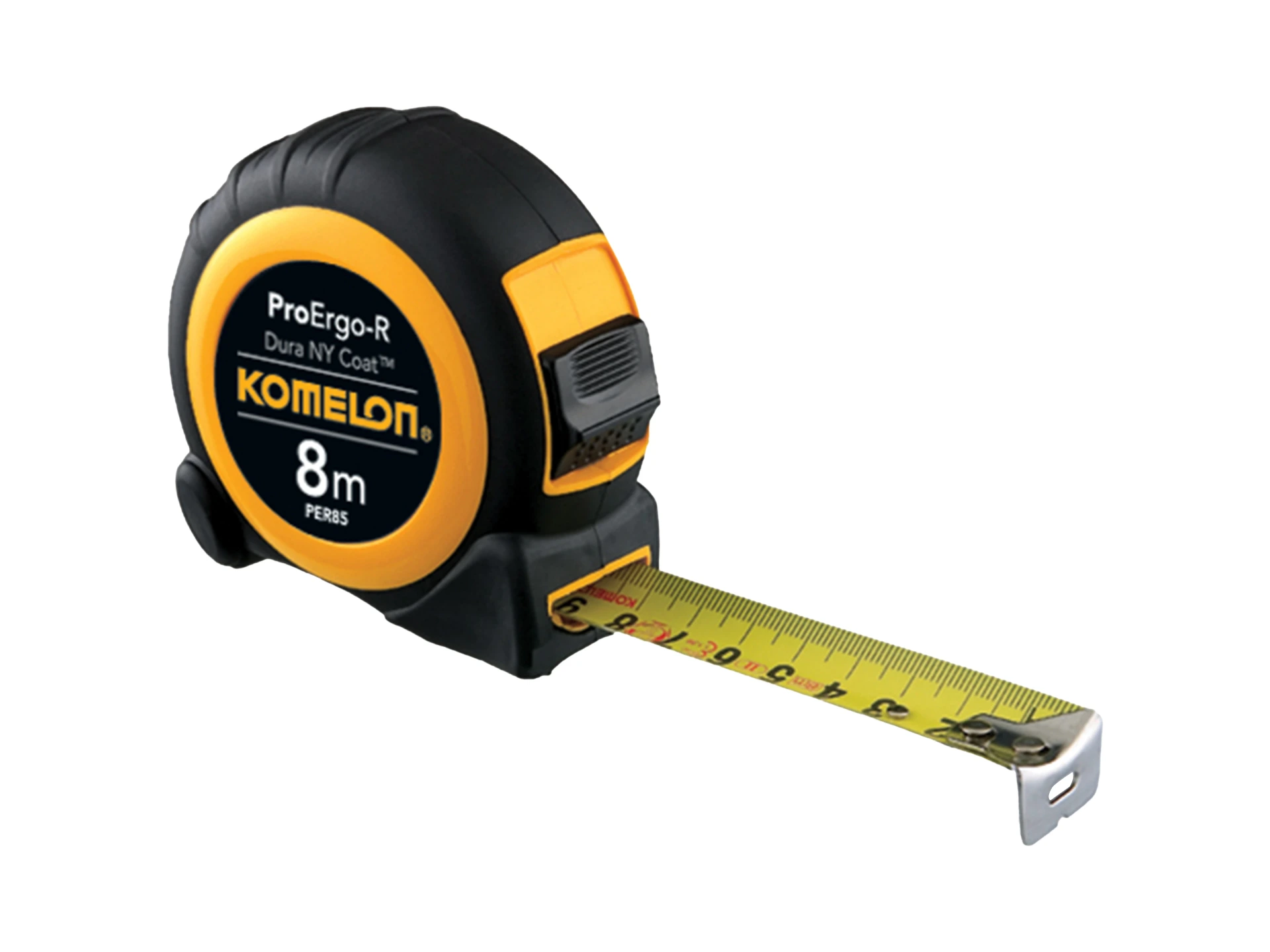 Komelon rolbandmaat Pro Ergo-R 8 meter x 25 mm, met ABS - rubber kast