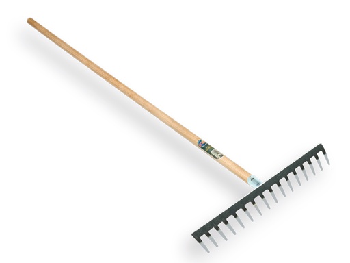 [1301150] Tuinhark verzinkt met 16 gebogen tanden, met IKAPE steel 150 x 2,8 cm. FSC 100%