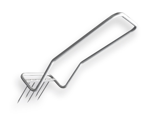 [1315370] Woelvork DE WIT 40 cm, 5 gesmede tanden, met beugel