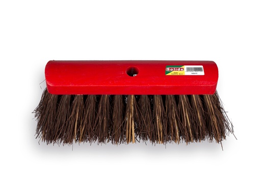 [1490410] Straatbezem SOLIDE bassine/afrika, rood gelakt 30 cm, vlakke kap, zonder steel