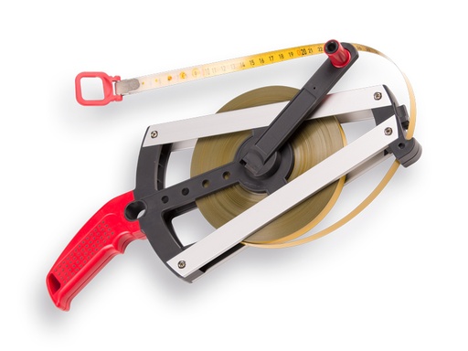 [1505436] Meetband BMI Ergoline 50 meter staal Isolan, met haak en ring