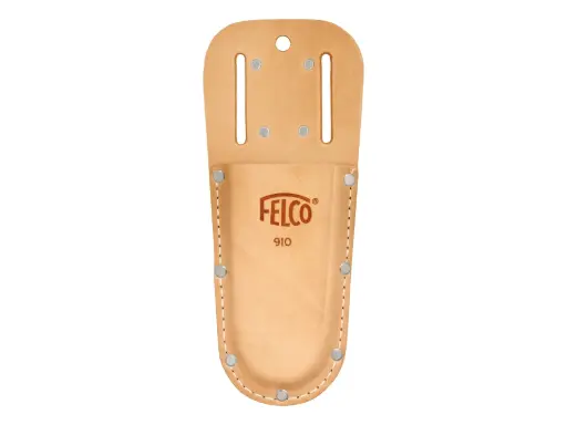 [1508490] Lederen holster FELCO 910, met riemlussen en metalen riemclip