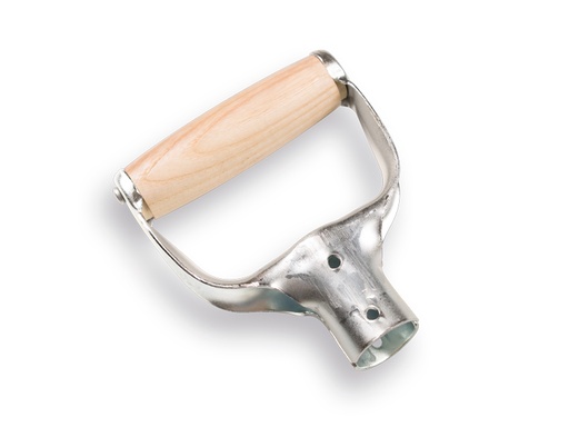 [214100] D-greep staal, dicht model, gatmaat Ø 30 mm