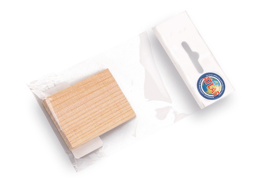 [651515] Houten ESSEN wig klein, 45 x 60 mm (per stuk)