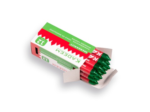 [738050] Merkkrijt - waskrijt KADEEM GROEN, diameter 13 mm (per doos van 12 stuks)