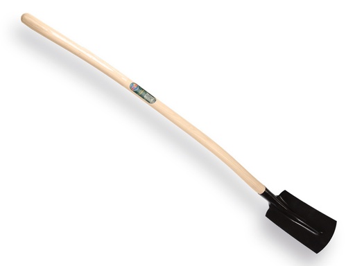 [780519] Kabelschop ATLAS 16 cm 3/4 zwart, onderkant recht, extra gehard, met ATLAS batsesteel 130 cm