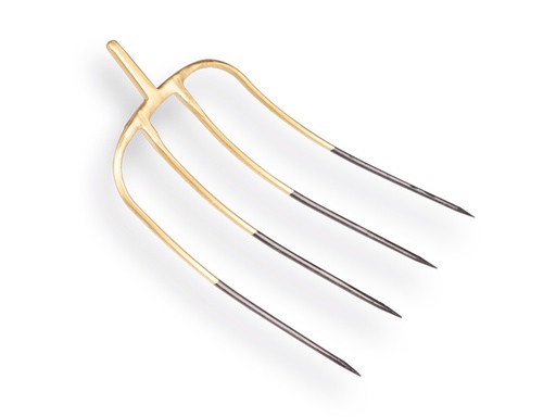 [811120] Mestvork OFFNER 4 tands brons met stift, zonder steel