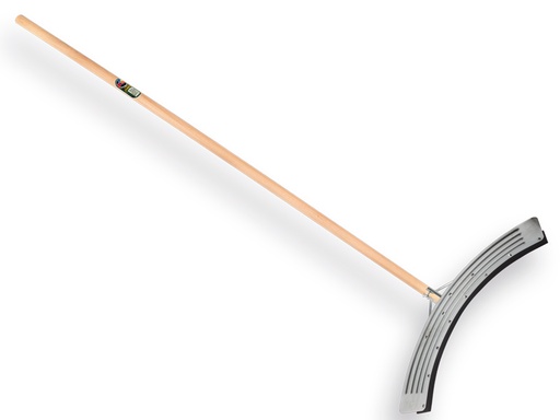 [928085] Mestschuiver gebogen 75 cm verzinkt, canvasrubber, met ATLAS steel 160 x 3,2 cm