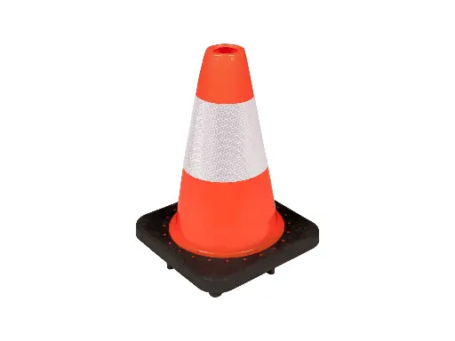 [998890] Pilon - Verkeerskegel LABORA 32 cm PE, oranje met witte band, verzwaarde voet