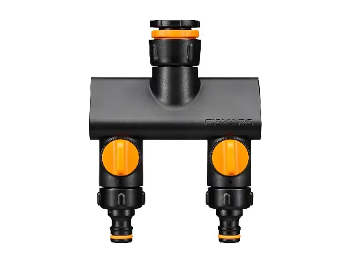 [1027092] FISKARS Kraankoppeling 2-weg waterverdeler On/Off